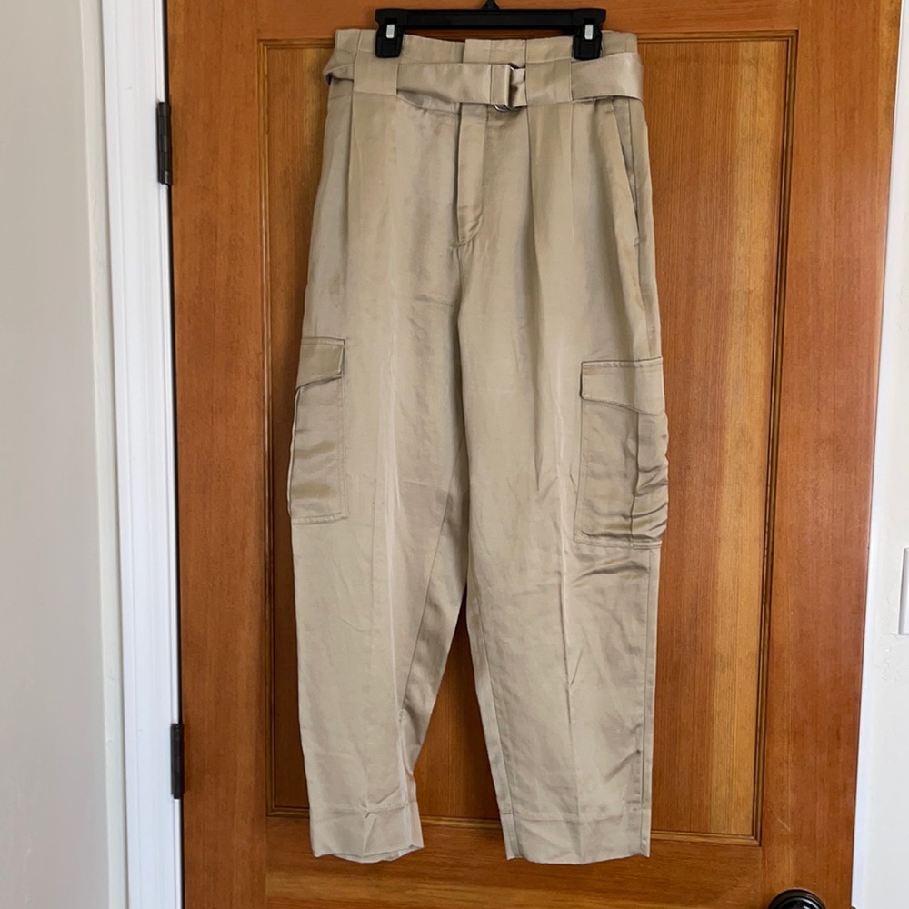 Banana Republic Satin cargo pants